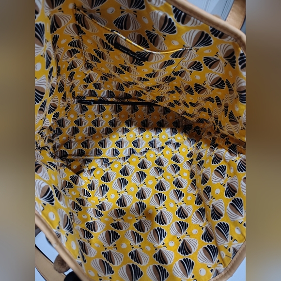 Vera Bradley Tan and Black Checkered Tote - Picture 3 of 17